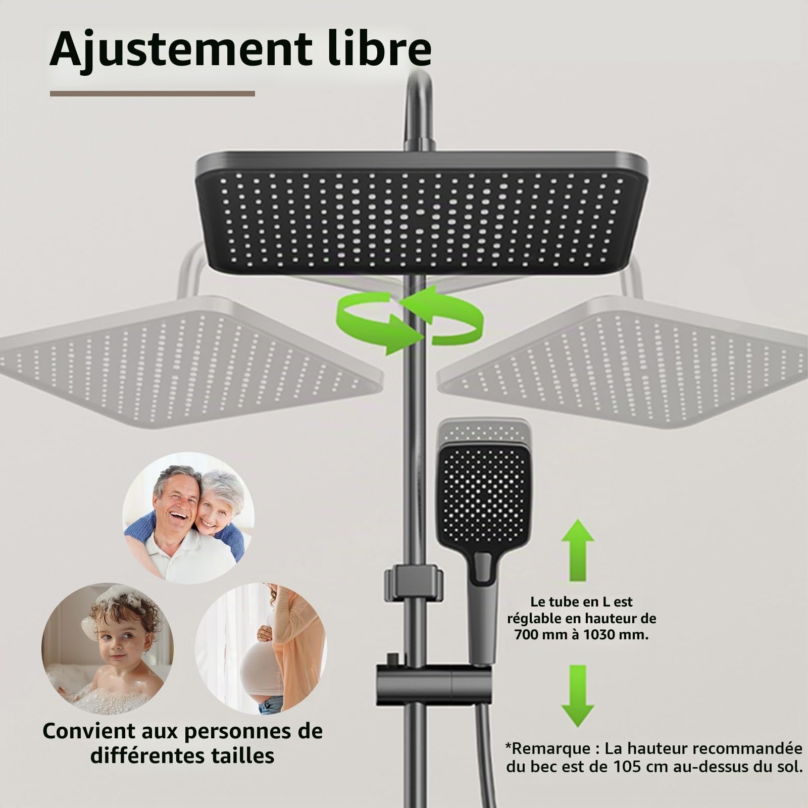 Colonne de Douche avec Écran Digital Intégré
