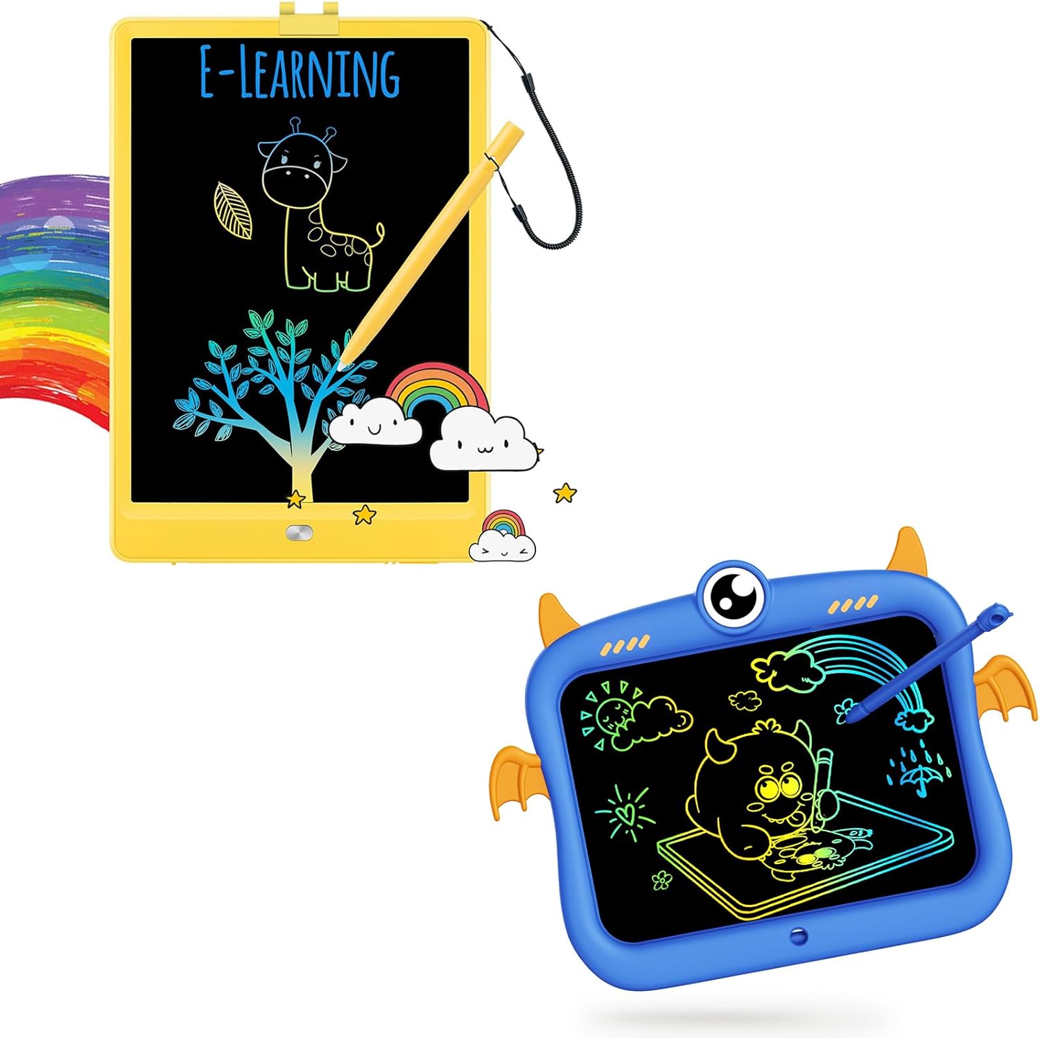 TEKFUN 10inch + 8.5inch Doodle Board Colorful LCD Writing Tablet