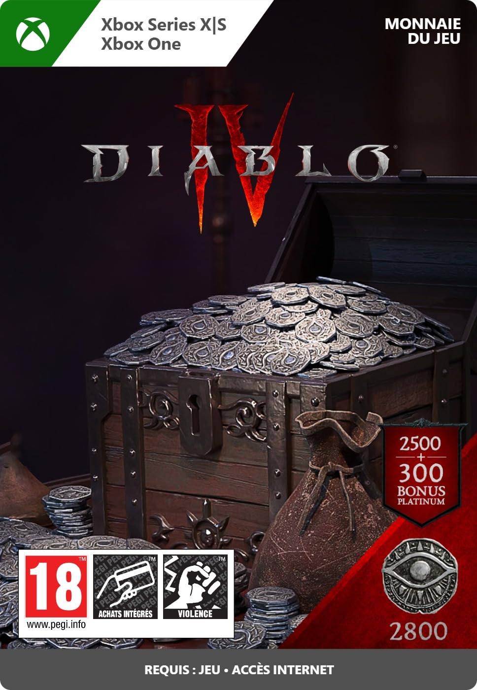 Diablo IV : 2800 Platinum | Xbox One/Series X|S - Code jeu à télécharger