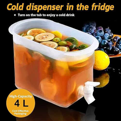 Miniatura 5 de Dispensador de bebidas para nevera, jarra de jugo para refrigerador, dispensador de bebidas manos libres, dispensador de jugo para refrigerador,
