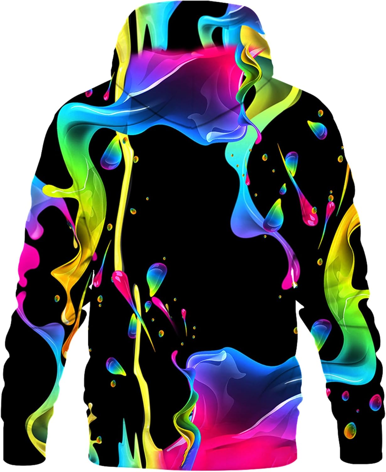 Linnhoy Unisex 3D Printed Hooded Sweatshirt Casual Pullover Hoodie with Big Pockets - Image 3