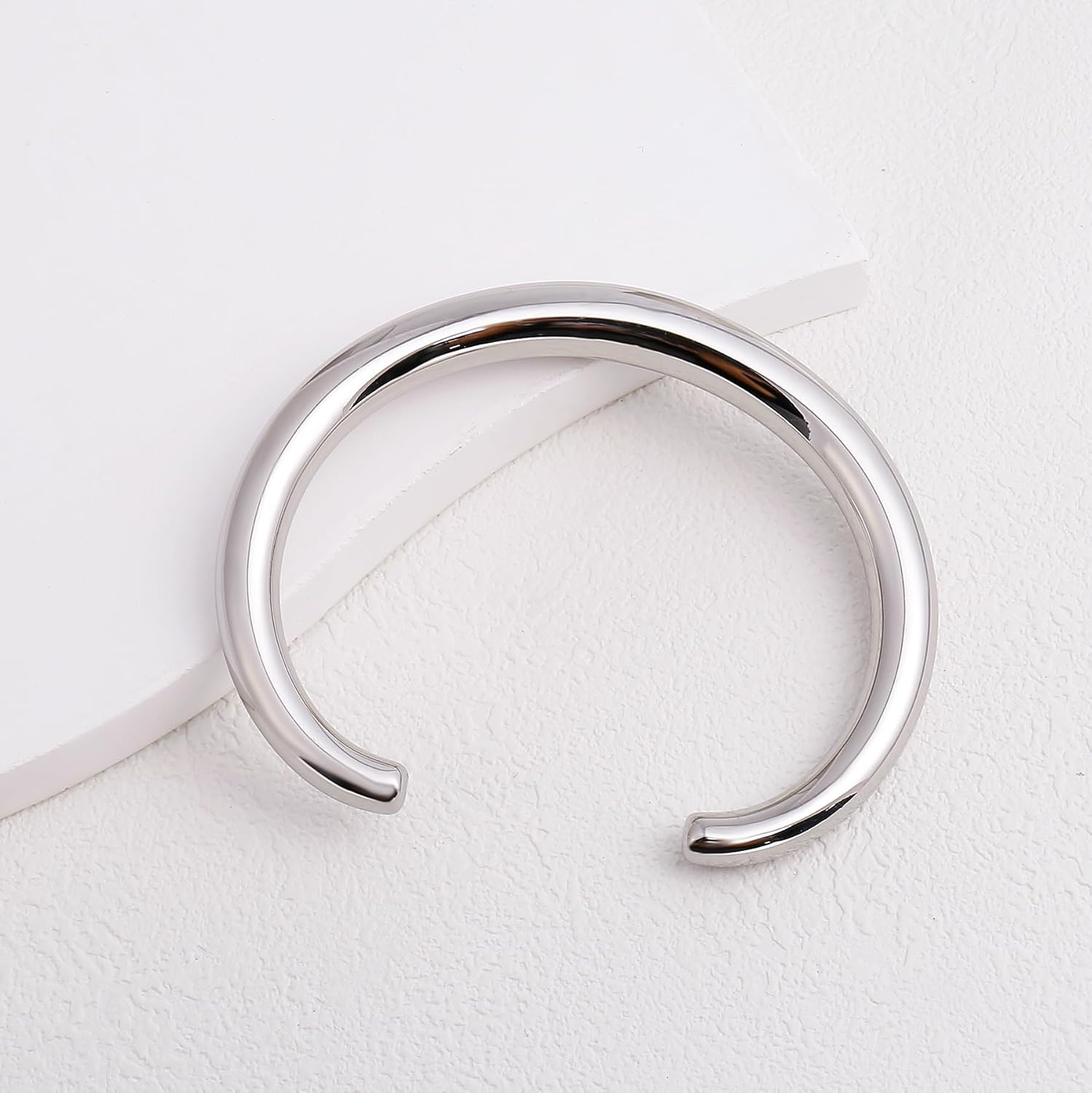 Gold Cuff Bangle Bracelets For Women Chunky 18k Gold Plated Stainless Steel Bracelet Non Tarnish Lightweigt Minimalist Jewellery Gift - Image 6