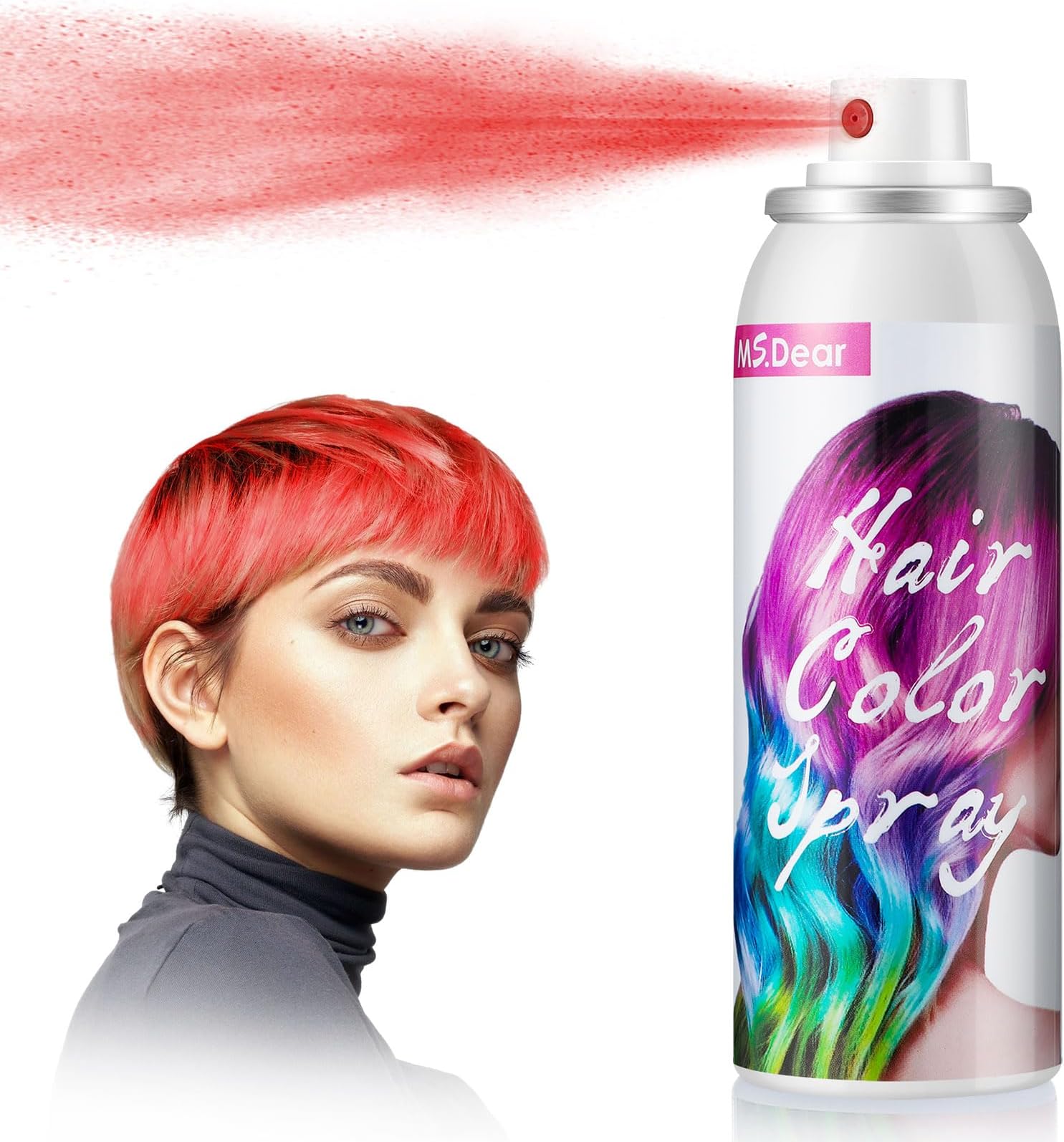 USE Red Hair Spray Hair Dye Spray for Crazy Hair