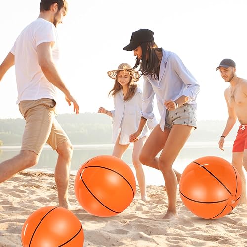 Vista 3 de 6 pelotas de fútbol inflables gigantes, pelotas de fútbol inflables de 16 pulgadas, pelotas de playa de verano, accesorios de juegos deportivos