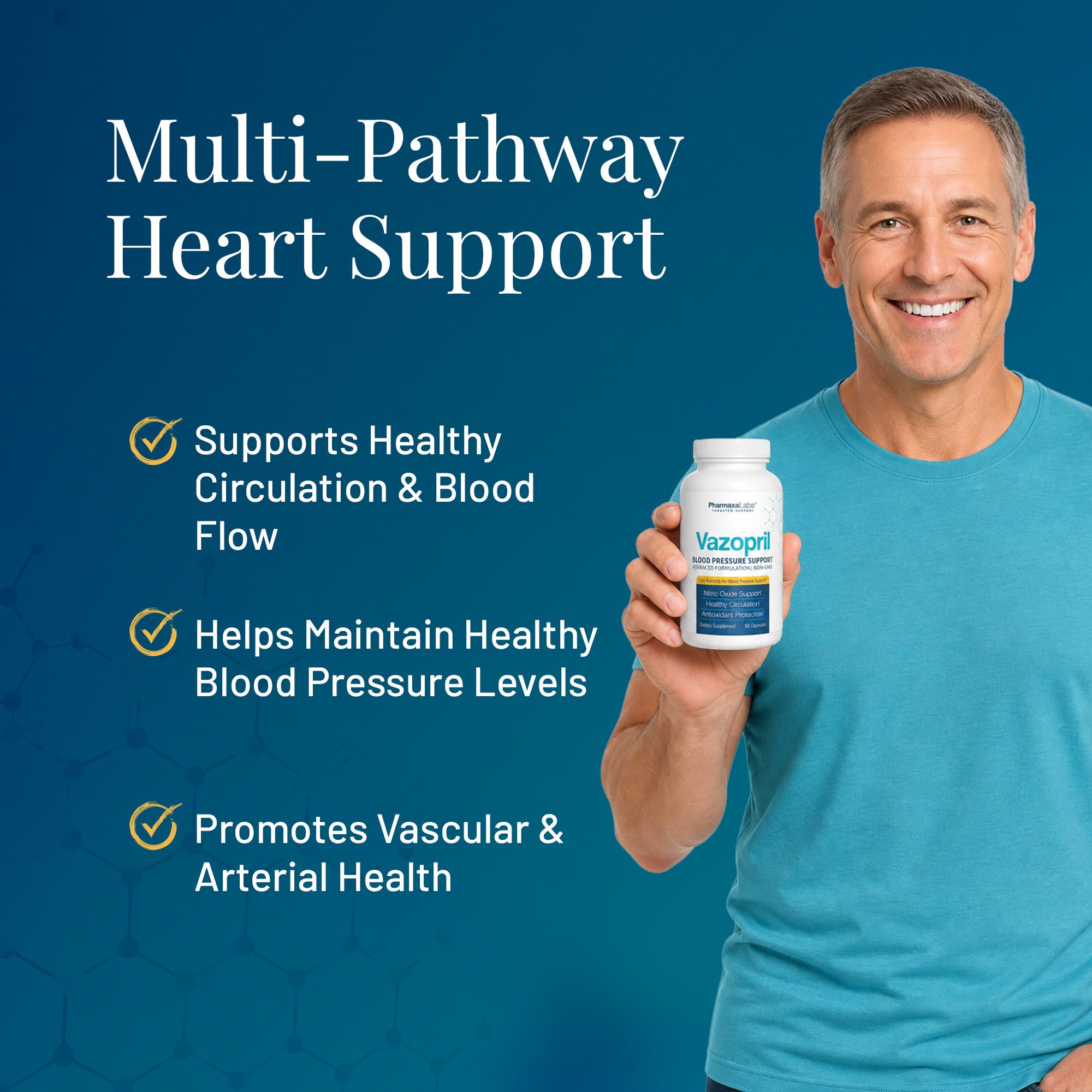 Blood Pressure Support - Vitamin Supplement for Healthy Heart & Blood Circulation - Beet Root, Hawthorn Berry, Garlic, Hibiscus, Olive Leaf & Grape Seed Extract - 90 Capsules — Amazon image 4