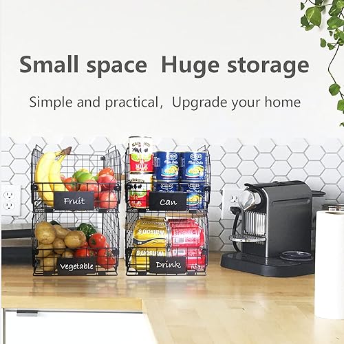 Miniatura 8 de Paquete de 8 cestas de organización de cocina (4 unidades XXL y 4 paquetes regulares)