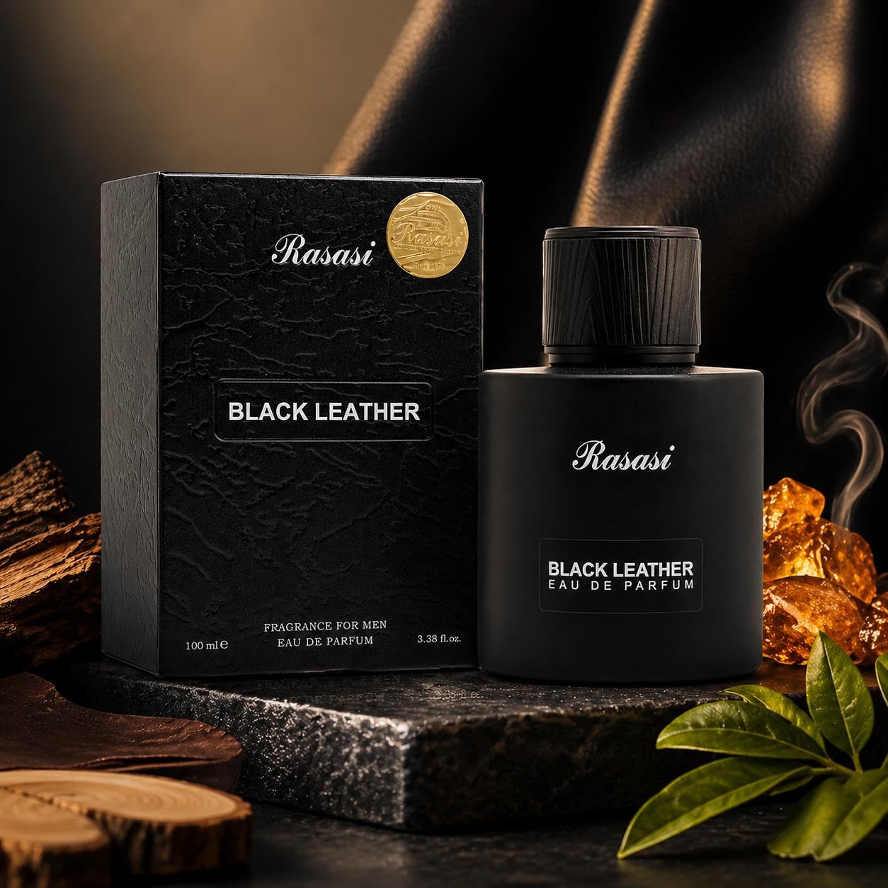 Buy Rasasi hawas Black Leather Parfum for Men, 100 ml Online at