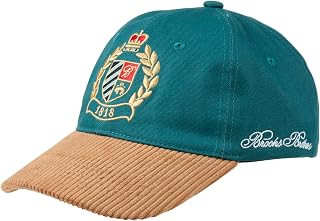 Men's 100% Cotton Baseball Hat with Corduroy Brim - Woven Logo One-Size Adjustable Hats