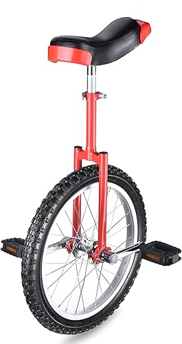 Miniatura 4 de ZeHuoGe Bicicleta monociclo de 18 pulgadas con cómodo asiento de sillín de liberación a prueba de fugas, rueda de butilo de altura ajustable,