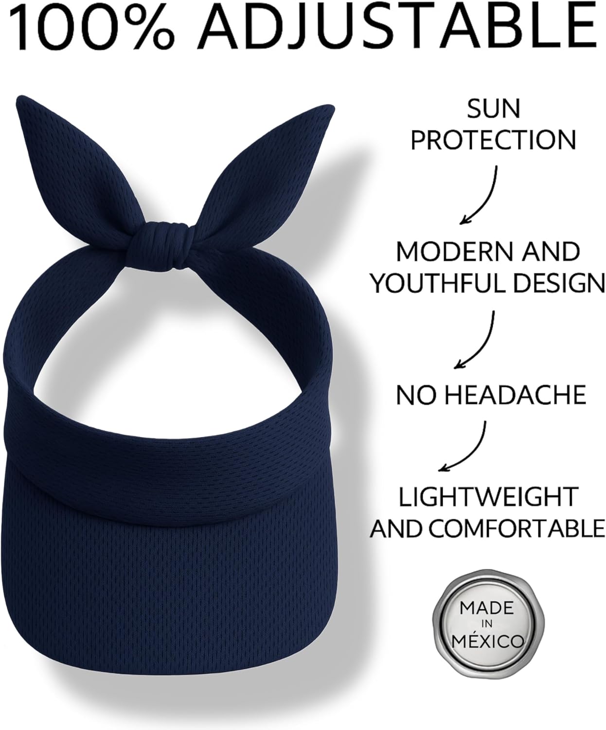 Women´s Visor - Adjustable and Lightweight, Ideal for Golf, Running, Tennis and Beach - UV Sun Protection, Summer Hat
