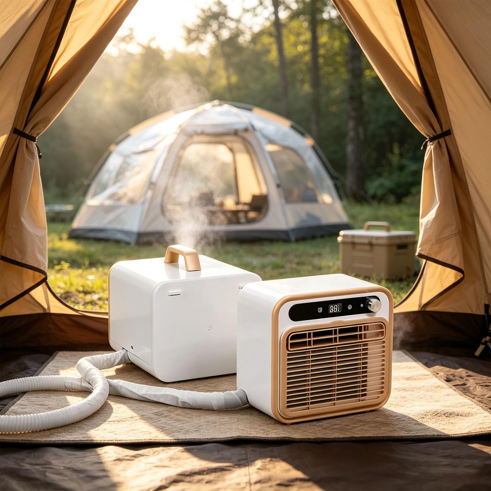 Piomue Multicolor Quiet 40Db Split Camping Ac 1.5Mconnectingpipe