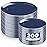 KIRE 200PCS Blue Plastic Plates with Silver Rim - Navy Blue Plastic Plates Include 100 Dinner & Dessert Plate - Heavy Duty Dark Blue Disposable Plate for Hanukkah/Parties/Wedding