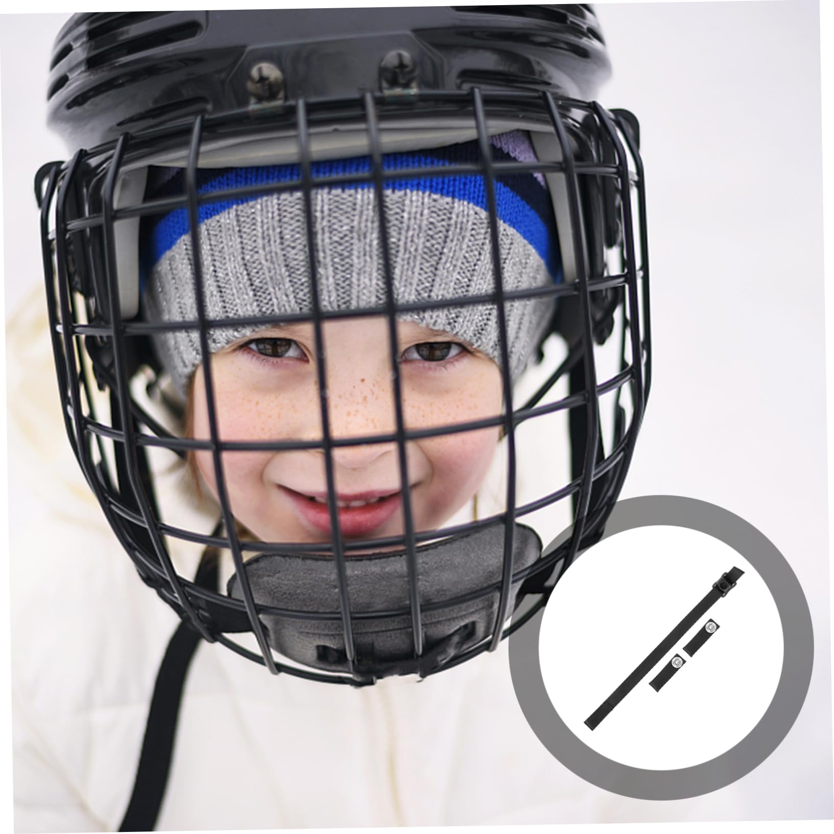 Toyvian Sangle Le Hockey rembourré Universel Accessoires de Casque de Hockey Sportif mentonnière de Hockey de Rechange jugulaire pour Le Sport Polyester Black