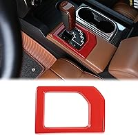 Vista 8 de Aunginsy Cubierta de panel de palanca de cambios para Toyot@a Tundra 2014-2021 Consola de palanca de cambios antiarañazos, marco de panel de cambio