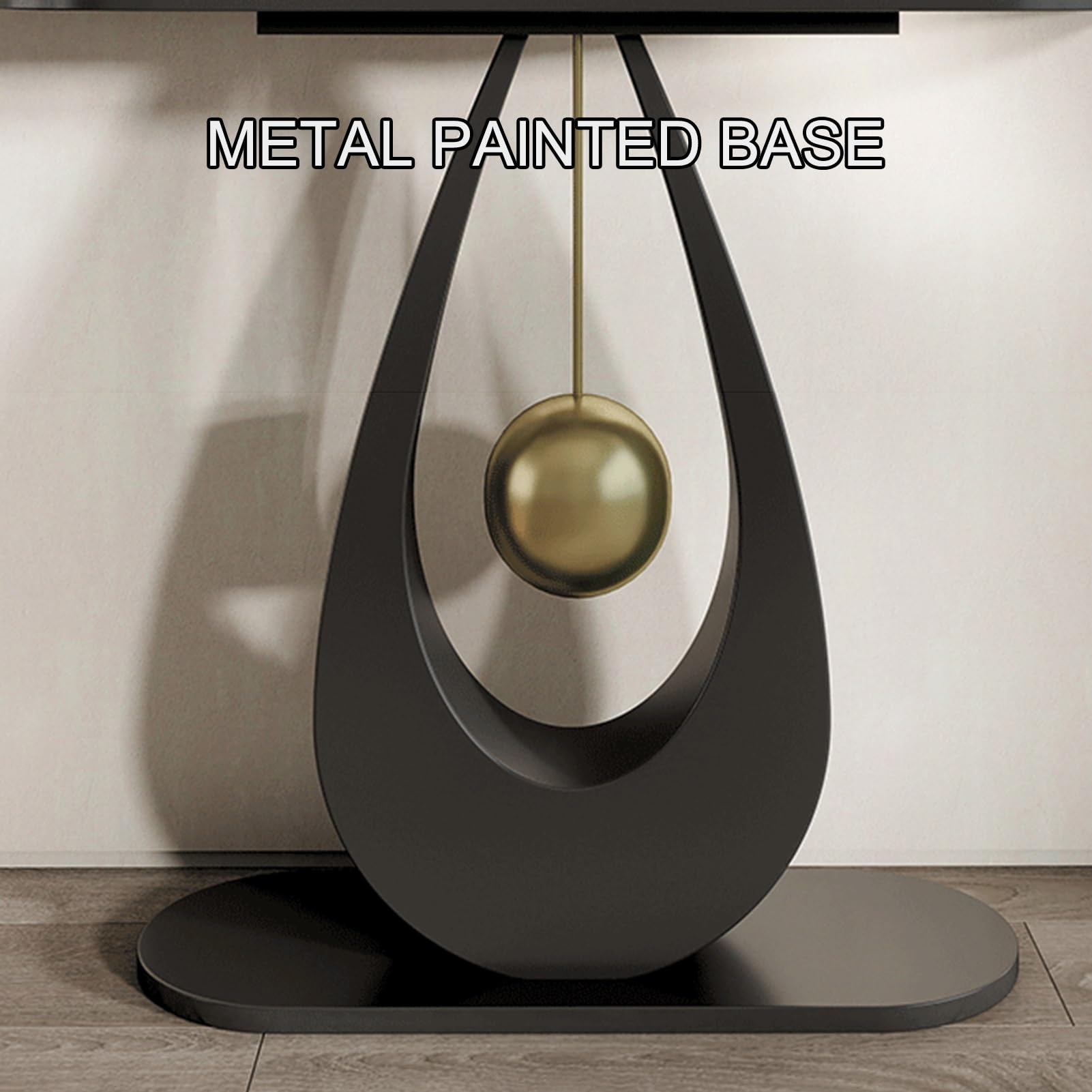 Mesa consola para recibidor, mesa estrecha para recibidor con estantes de almacenamiento, mesa consola con estructura metálica, mesa de entrada rústica para pasillo o sala de estar (Negro A, 80 cm/3