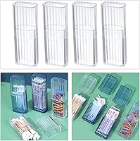 Vista 3 de JIEDALIN 4 piezas de hisopos de algodón para viaje, mini caja de viaje para esponja de maquillaje, hisopos de algodón, lazos para el cabello, hilo