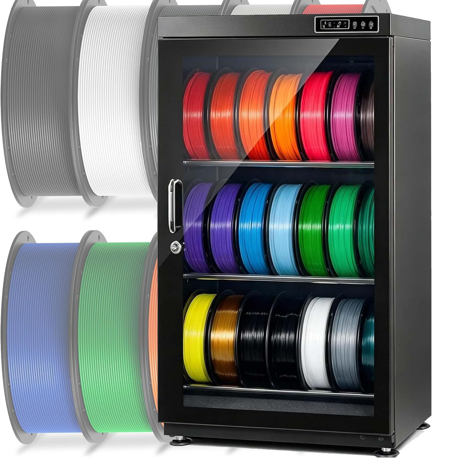 WEIMILOR Sealed 3D Printer Filament Dry Cabinet with Rack 115L
