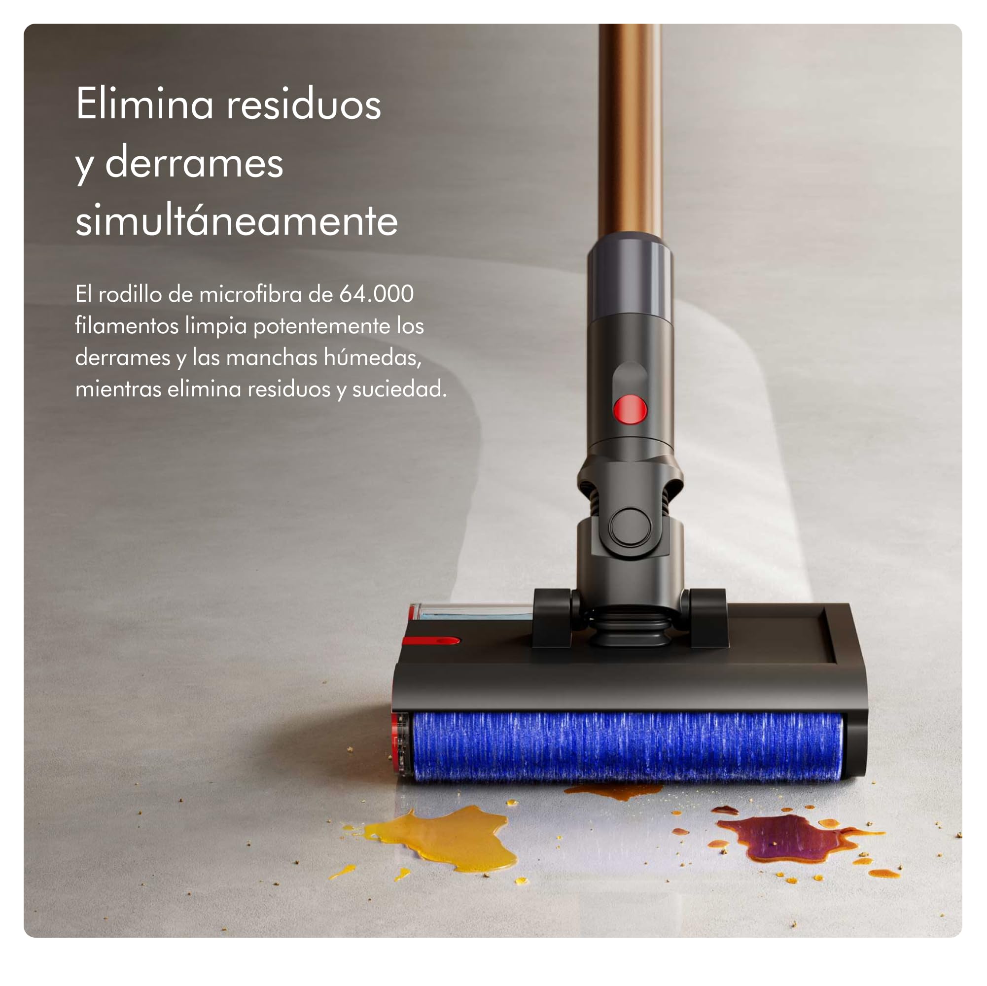 Dyson PencilWash, fregona eléctrica, Mango Ultrafino y Ligero, Rodillo motorizado, Limpieza higiénica, eliminación de Manchas, Secado rápido, autonomía de 30 Minutos