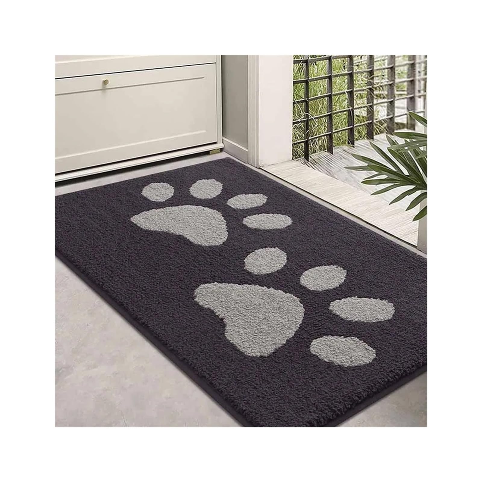 Paillasson extérieur entrée antidérapant tapis lavable 51x76cm