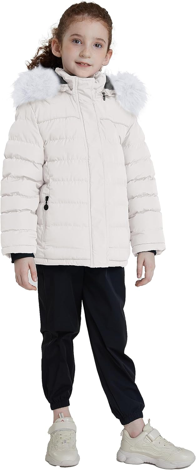 ZSHOW Girls' Puffer Jacket Soft Fleece Lined Warm Hooded Winter Coat - Image 2
