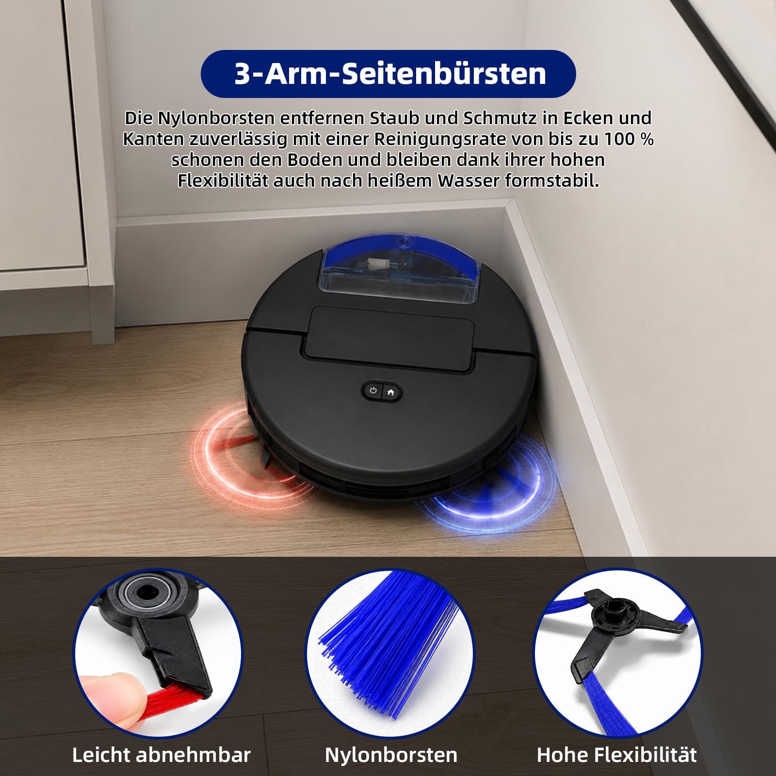 16 accesorios para robot aspirador Dyson Spot+Scrub AI | Con 1 cepillo principal, 2 fregonas, 6 filtros HEPA, 6 cepillos laterales, 1 cepillo de limpieza
