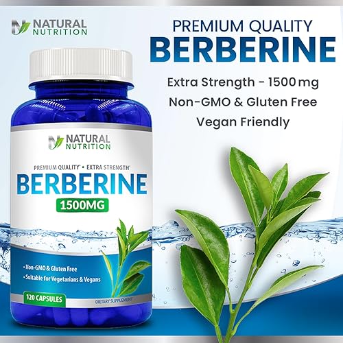 Miniatura 4 de Generic Vitamina natural berberina HCL extra fuerte, 1500 mg, 120 cápsulas - Sin gluten y sin OMG