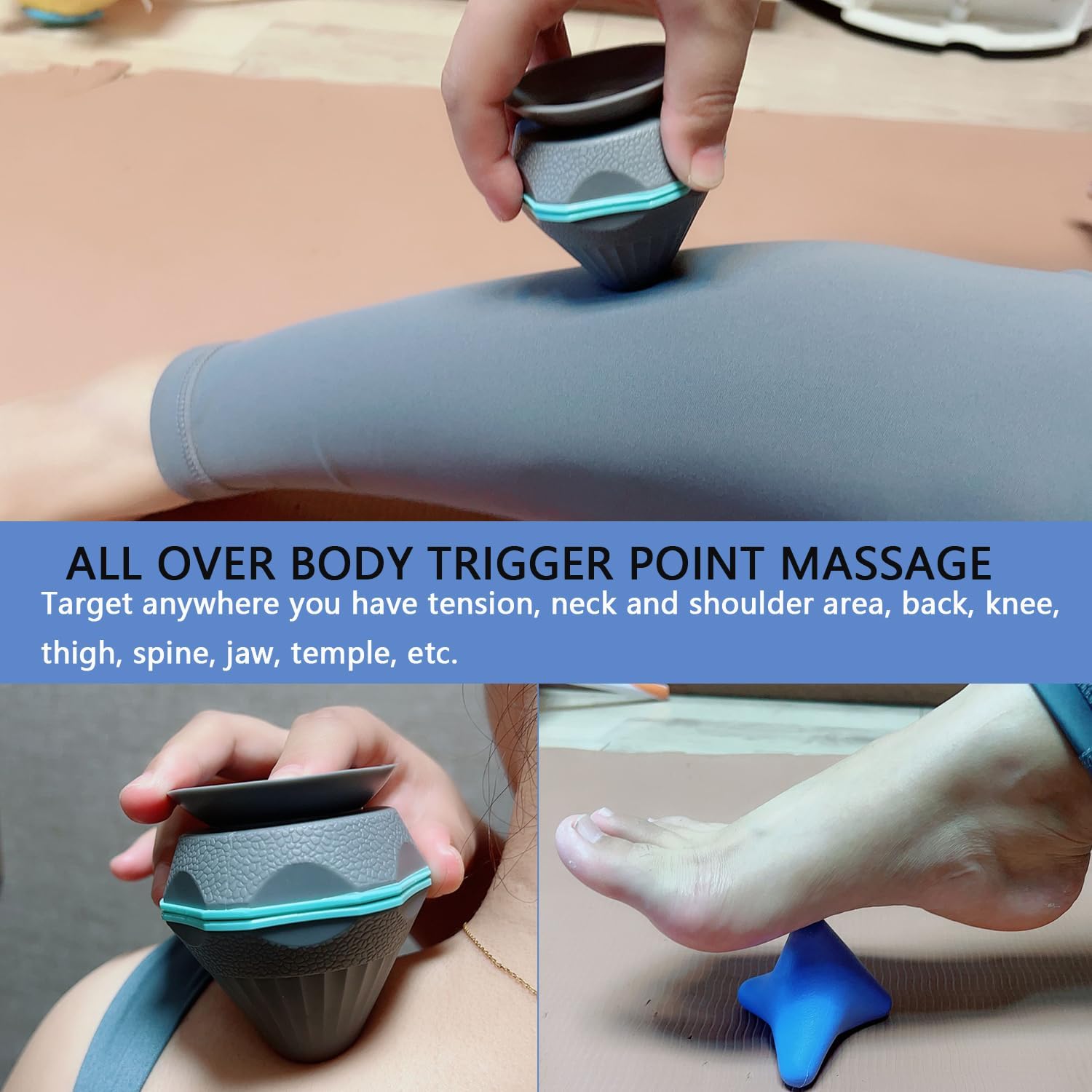 2Pcs Trigger Point Massage Tool, Massager Ball for Psoas Myofascial Release