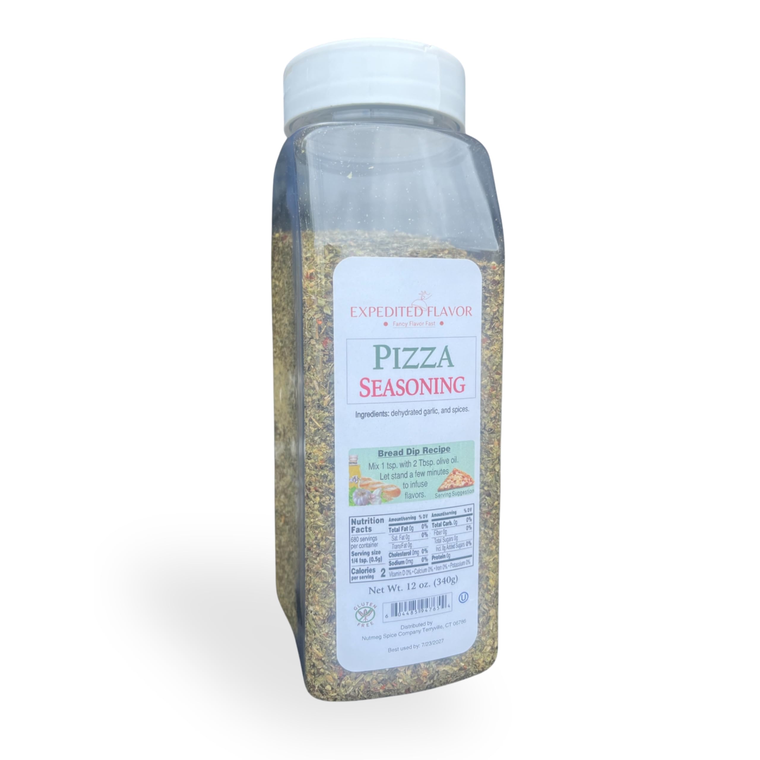 Expedited FlavorPizza Seasoning and Spice Blend - Gread for Adding to Pizza, Making Bread Dip, Popcorn, Pizza Dough Flavor and More - Perfect Blend of Italian Spices - 12 oz
