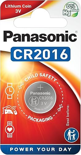 Panasonic Batería de litio Cr2016 Moneda 3 voltios 1 batería en paquete