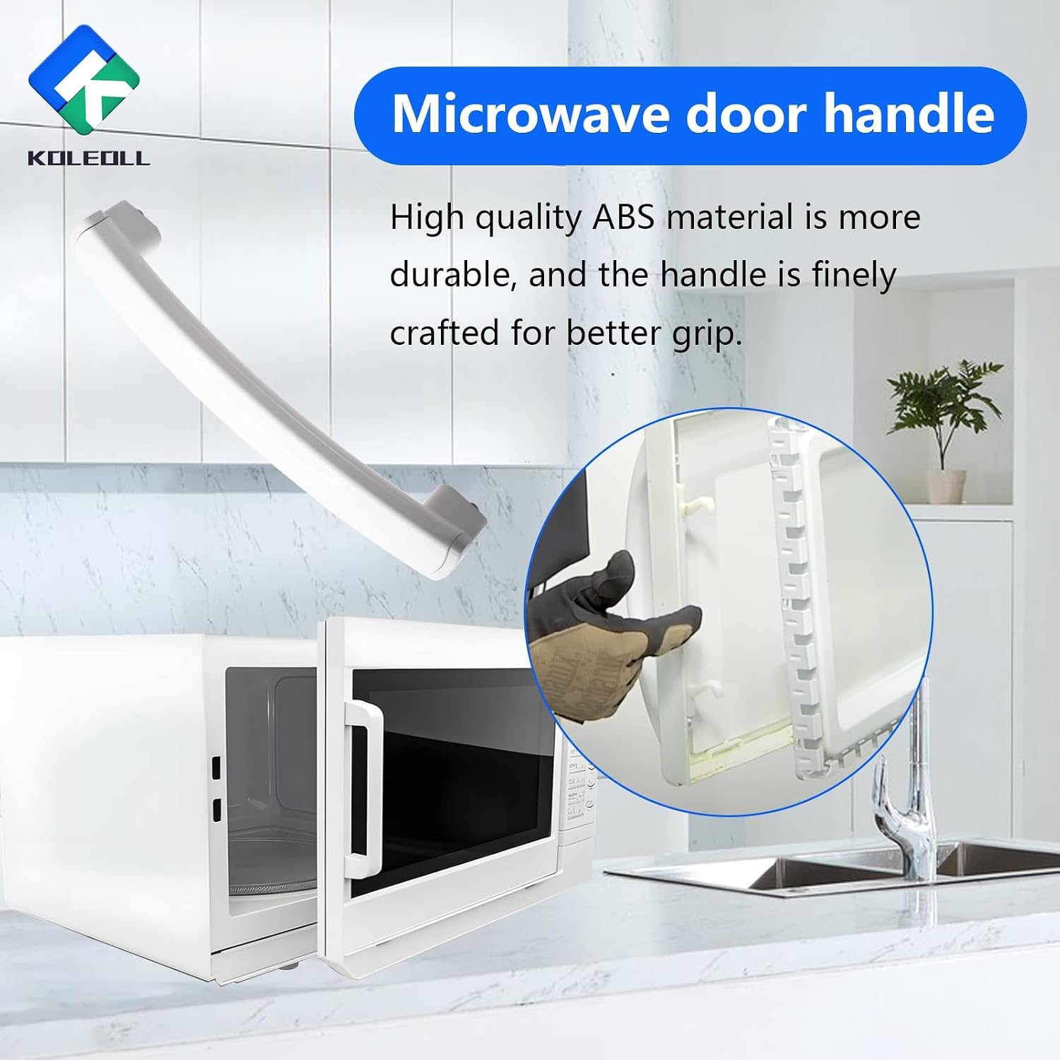 WB15X10278 Microwave Door Handle Support Replacement(Include Support White)
