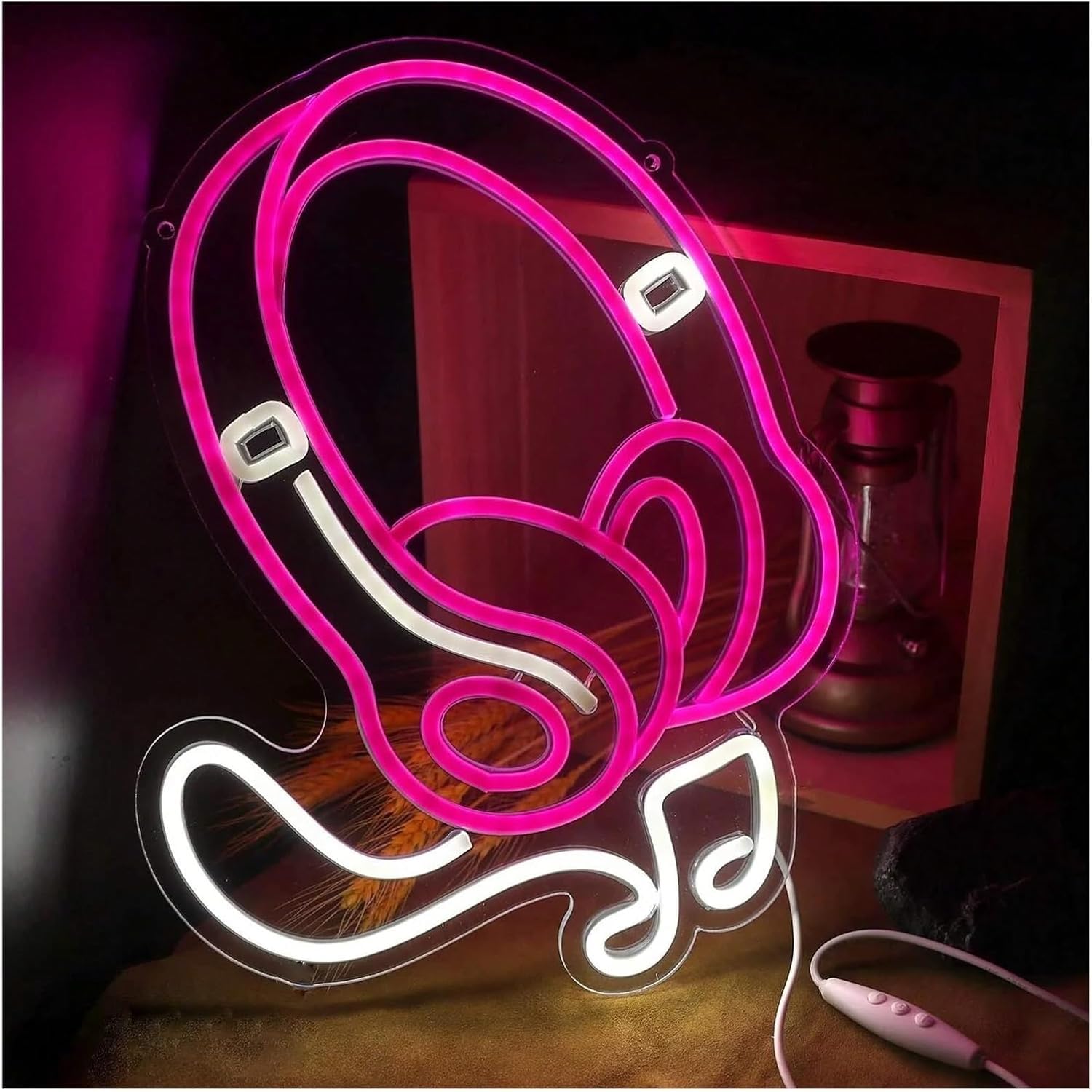 Zynther Neon lamp for LED for Neon Sign Music Studio for Led for, Headphones Wall Decor Accessory 30.5cm×38cm