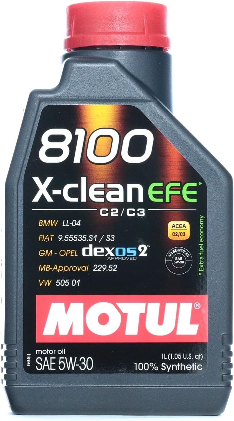 Motul 8100 X-Clean EFE 5W-30 Synthetic Oil 1 Liter (107210)