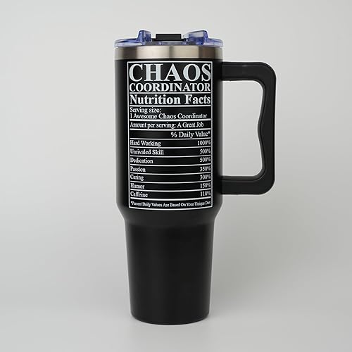 Miniatura 9 de Chaos Coordinator - Vaso de 40 onzas, taza del coordinador del caos, botella de agua del coordinador del caos, regalos de agradecimiento, regalos de