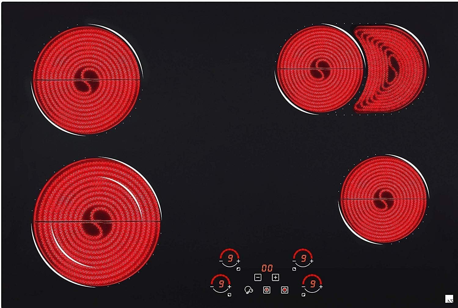 Ramblewood 4 Burner 30" Electric Cooktop, EC470, 7200W PXN V900 PC