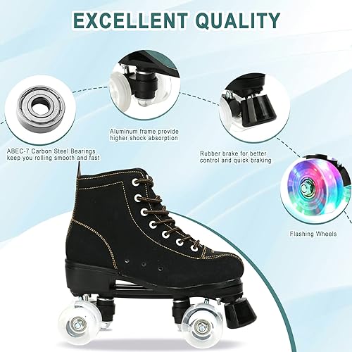 Miniatura 11 de jessie Patines de ruedas para mujer, de doble fila, para exteriores e interiores, patines ajustables para mujeres, hombres, niños y niñas