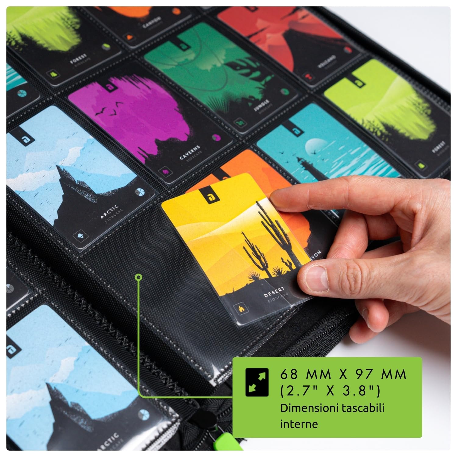 Vault X Raccoglitore per Carte da Collezione a 12 Tasche con Cerniera, 480 Carte, Materiale Exo-Tec per Album, 20 Pagine a Caricamento Laterale, TCG (Nero)