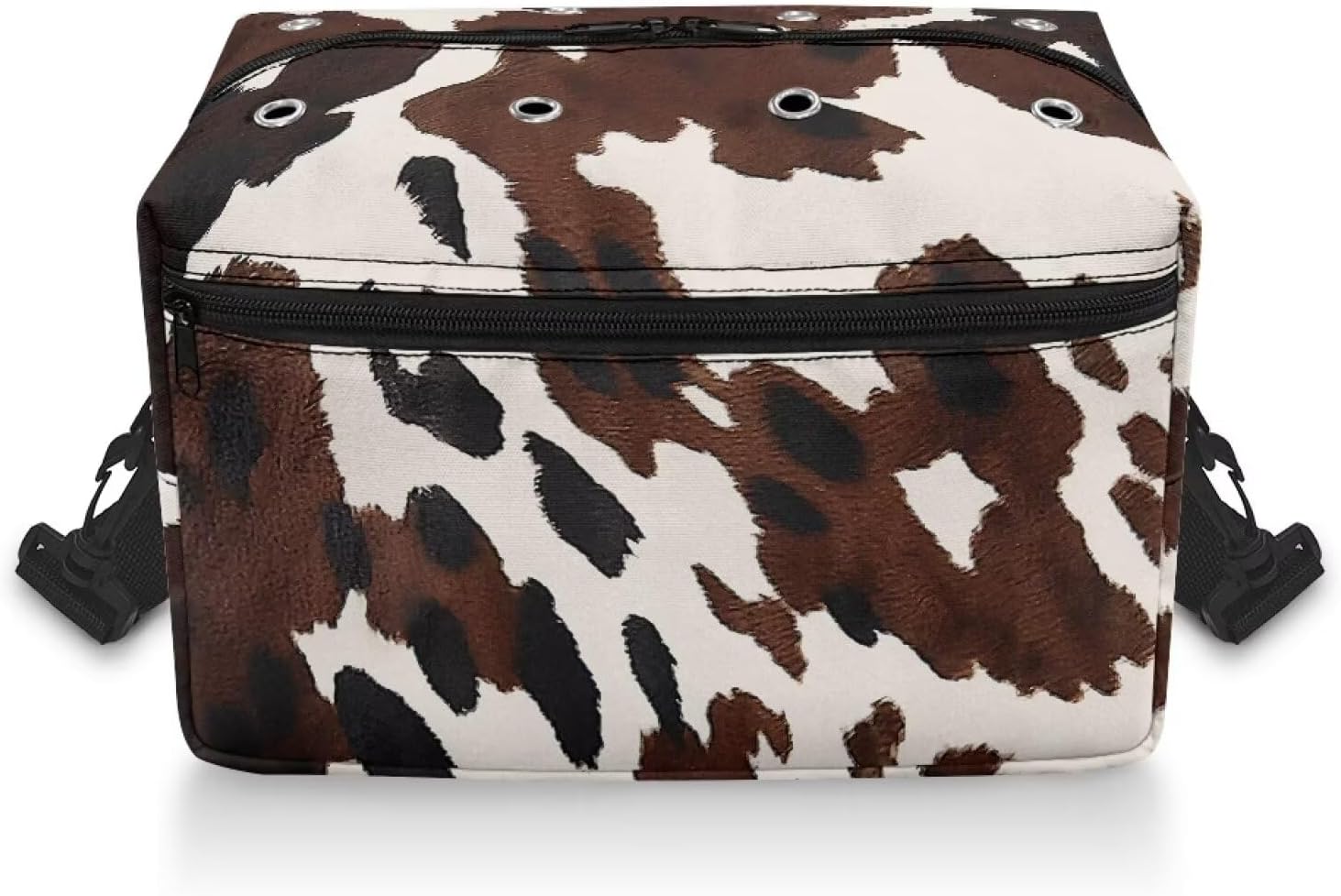 Kathyboom Cowhide Knitting Bag Crochet Bag Dust Resistant Yarn Organizer Knitting & Crochet Supplies Yarn Bag for Knitting Needles, Crochet Hooks