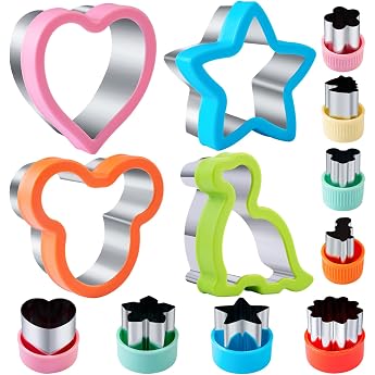 Children's Bread and Vegetables Cookie Cutters Pack of 12