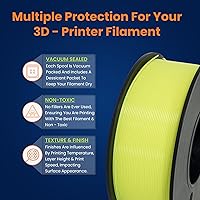 Vista 27 de 3D-Fuel 3D Filamento Pro PLA+ Negro Medianoche de Alta Temperatura y Resistente, 1.75mm, 1 kg +/- 0.02mm de Tolerancia, Fabricado en EE.UU., Fácil