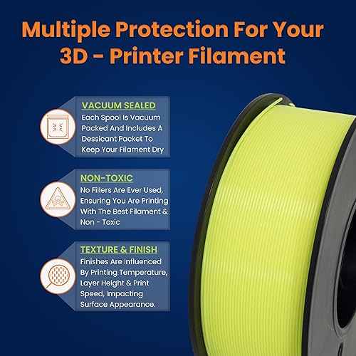 Miniatura 27 de 3D-Fuel 3D Filamento Pro PLA+ Negro Medianoche de Alta Temperatura y Resistente, 1.75mm, 1 kg +/- 0.02mm de Tolerancia, Fabricado en EE.UU., Fácil