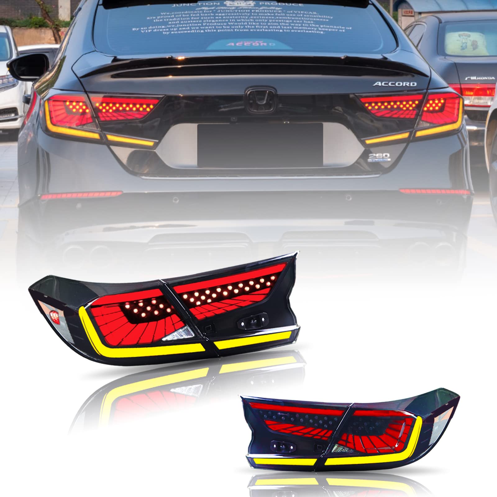 Buy OBiao LED Tail Lights Rear Lamps Compatible for Honda Accord 10th