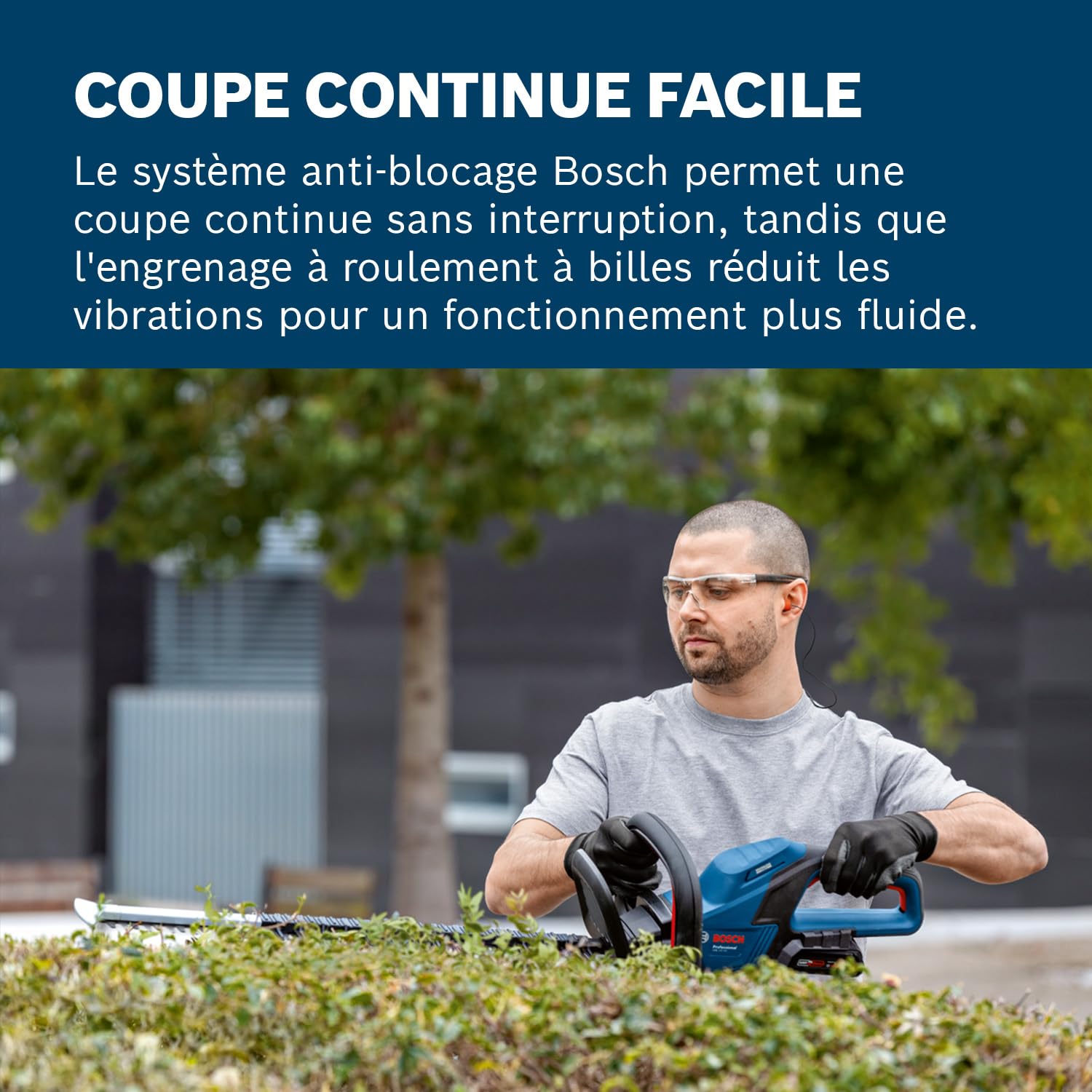 Bosch GHE 18V-60 taille-haies sans-fil 18V moteur sans charbon capacité de coupe 20 mm batterie chargeur inclus