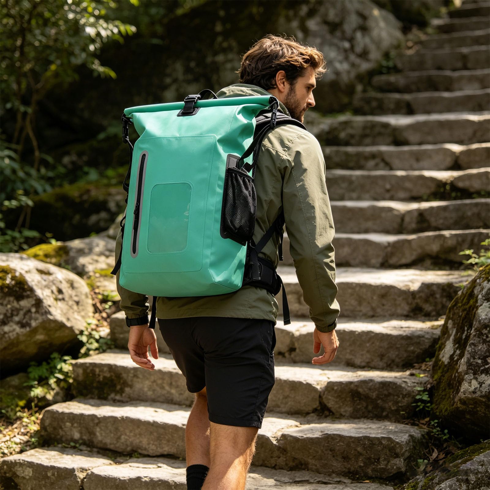 Mochila seca de 25 litros para hombres y mujeres, ligera para viajes, kayak, camping, bolsa seca flotante