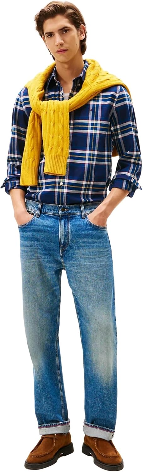 TOMMY HILFIGER Men's Signature Long Sleeve Casual Button Down Shirt in Regular Fit 2025 Collection - Image 4