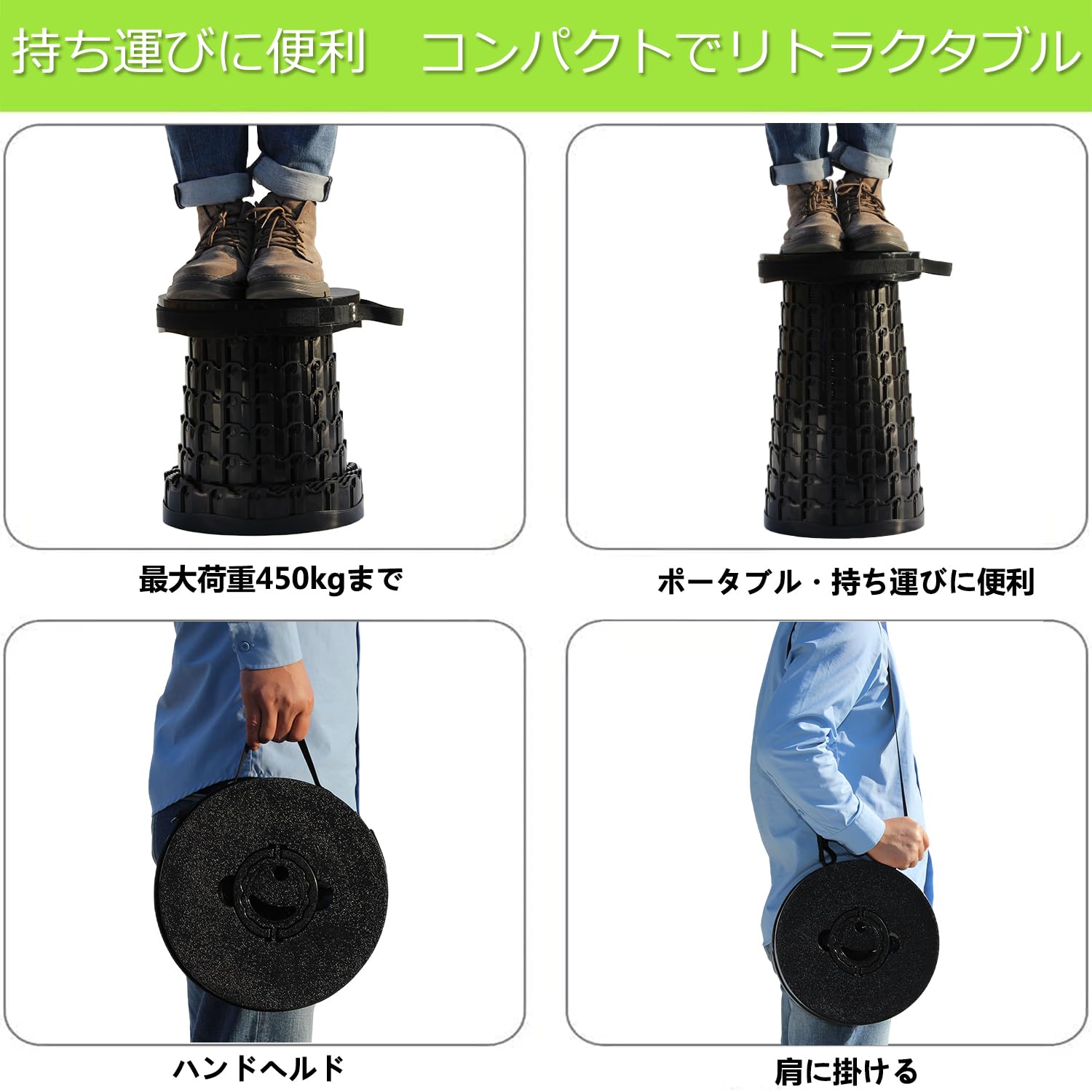 ALEVMOOMアップグレード 折りたたみ椅子 50cmまで高さ調節可能 座面幅 Amazon｜ALEVMOOMアップグレード 折りたたみ椅子 50cmまで高さ