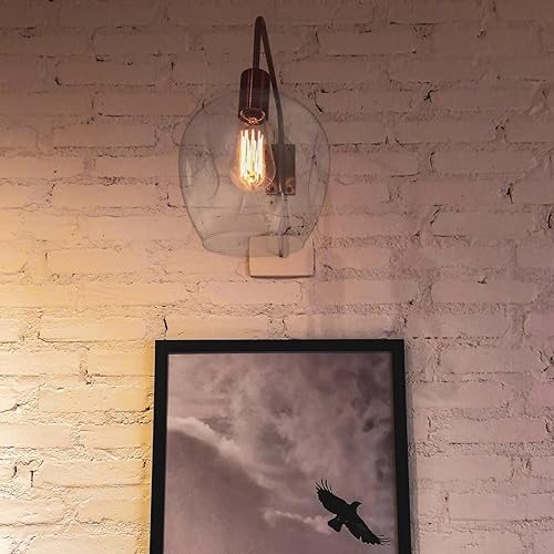 Miniatura 9 de Housoutil Pantalla de cristal transparente, pantalla de cubierta de luz, cubierta de lámpara de globo de burbujas, reemplazo de globo de lámpara de