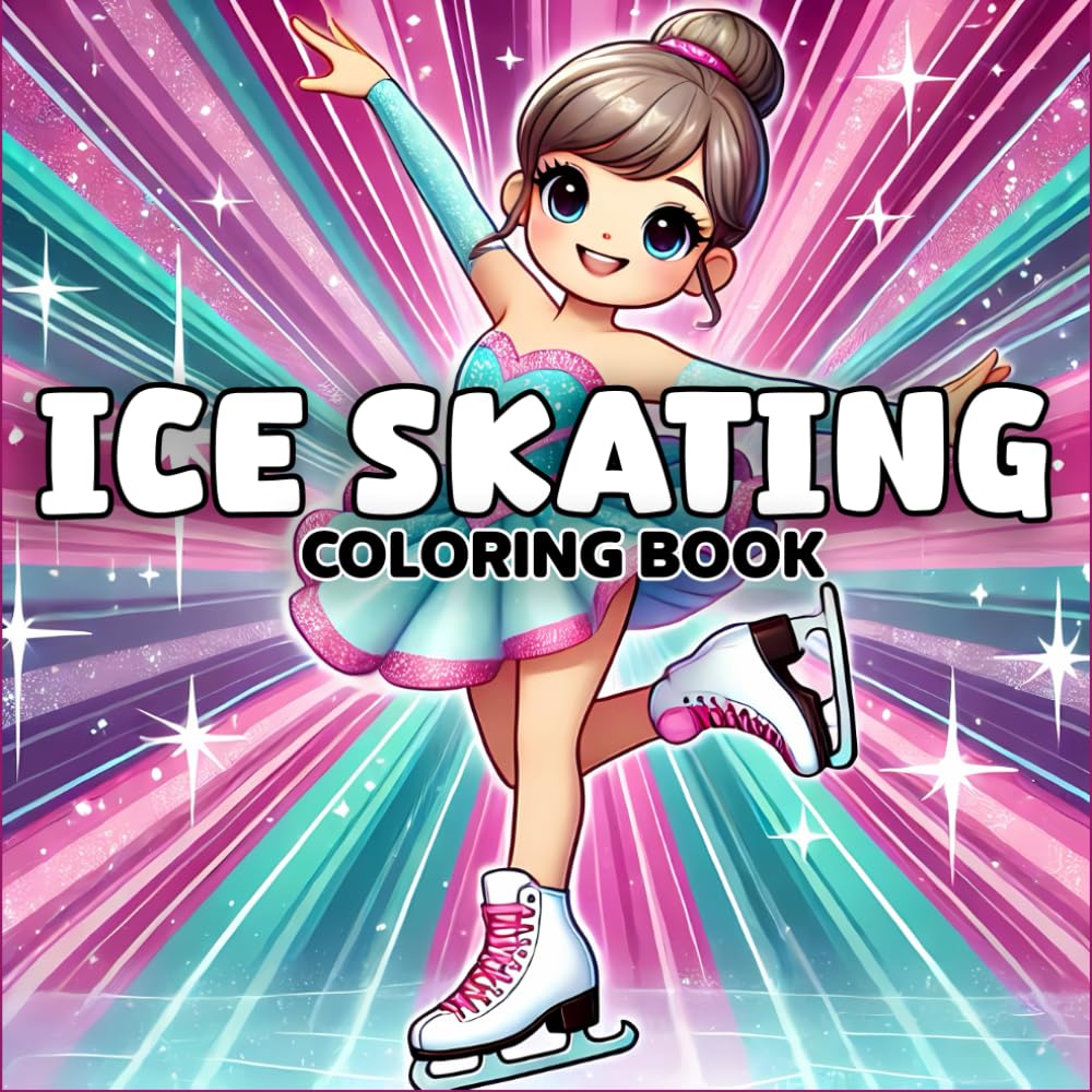 ice skating coloring book: A Fun and Creative Figure Skating Adventure for Ice Skating Fans of All Ages