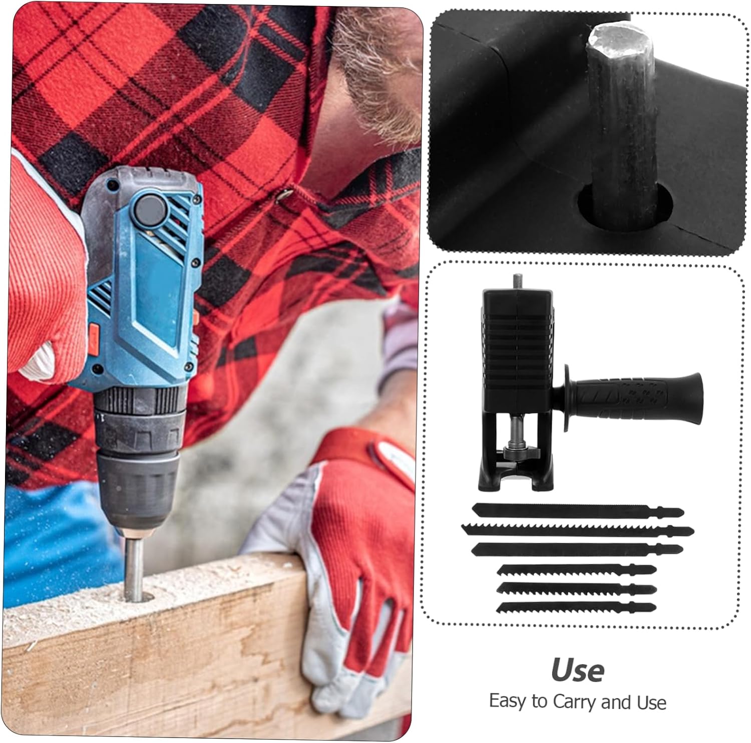 Convert Your Drill to Saw Electric Drill Saw Adapter Attachment Kit Cordless for Wood Metal