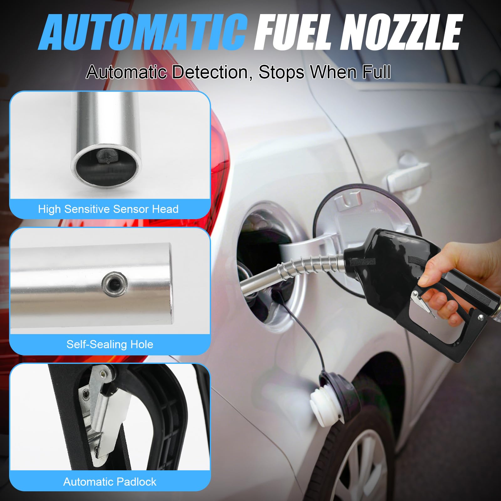 Pompa di Trasferimento Carburante Compatibile con Makita 18 V Batteria, 45 l/min, pompa diesel elettrica senza fili, 260 W, pompa dell'olio combustibile portatile, 2 x 2 m tubo