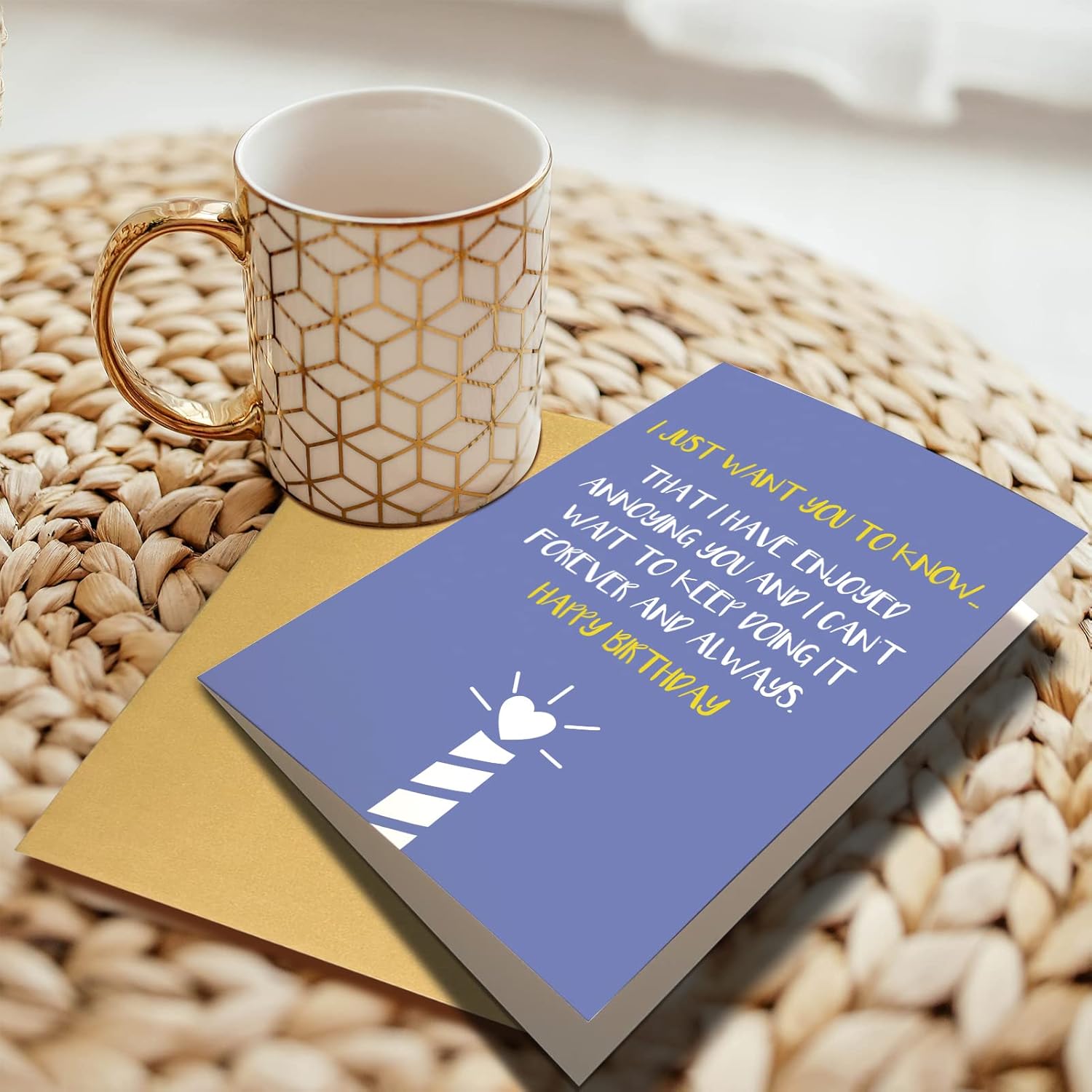 Hilarious Birthday Card & Gift for Husband Wife, Funny Birthday Card & Gift for Boyfriend Girlfriend, Romantic Bday Greeting Cards for Men Women, Enjoyed Annoying You Cards thumbnail